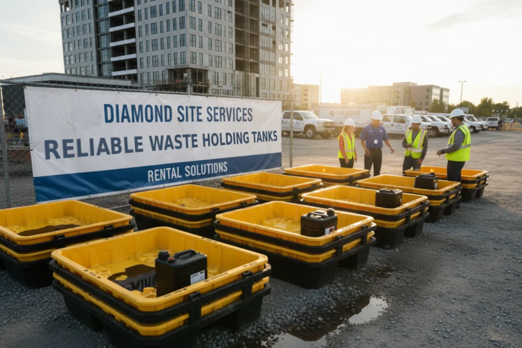Reliable Waste Holding Tank Rentals by Diamond Site Services